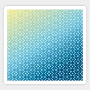 Pattern blue pastel with gradient fishnet Sticker